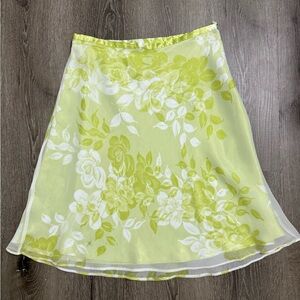 Y2K Apt. 9 Floral Sheer Women's Midi Skirt Size 8 Fairycore Phoebe Buffay Insp.